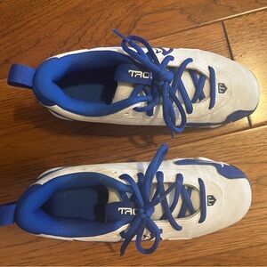 Nike Kids White and Blue Sneakers